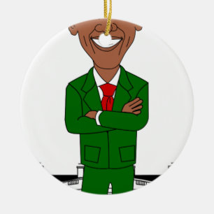 barack obama santa claus keramisch ornament