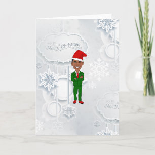 barack obama santa feestdagen kaart