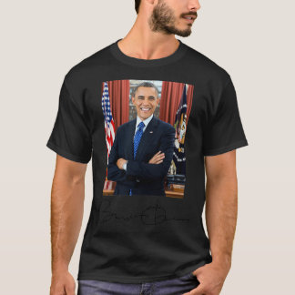 Barack Obama Signature and Portrait T-shirt