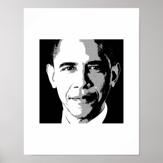 BARACK OBAMA SQUARE PORTRAIT -.png Poster (Voorkant)