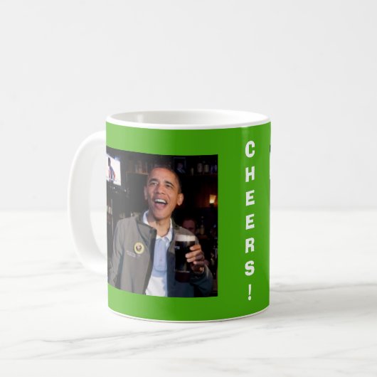 Barack Obama St. Patrick's Day Toast Mug (Devant gauche)
