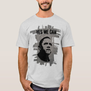 Barack Obama. Stencil Asphalt T-shirt