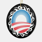 Barack Obama Tribal logo Keramisch Ornament (Links)