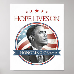 Barack Obama Tribute Kunst Hoop Leeft T-shirt.png Poster