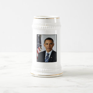 Barack Obama US President White House Portret Bierpul