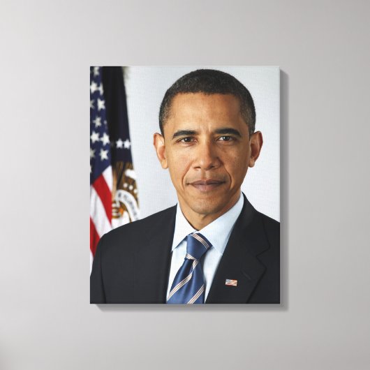 Barack Obama US President White House Portret Canvas Afdruk (Voorkant)