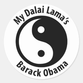 Barack Obama van mijn Dalai Lama Ronde Sticker