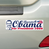 Barack Obama voor President Bumpersticker  (Op auto)