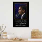 Barack Obama with John Kennedy Poster (Cuisine)