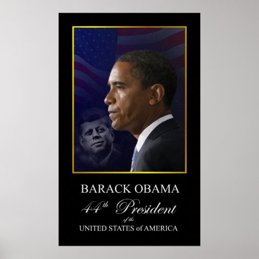 Barack Obama with John Kennedy Poster (Devant)