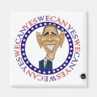 Barack Obama Yes We Can - Rood en blauw Magneet