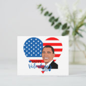 barack obamavalentijn feestdagenkaart (Staand voorkant)