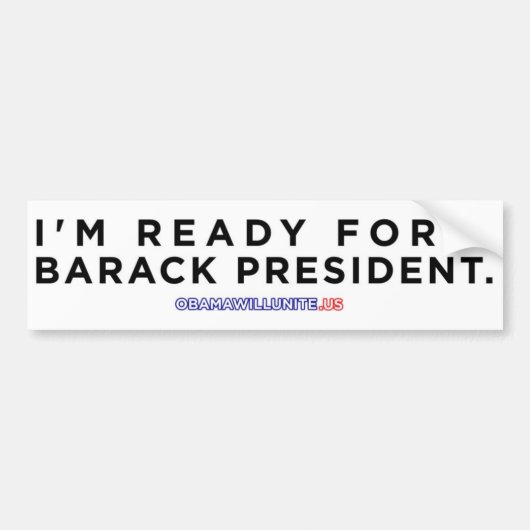 Barack President Bumpersticker (Voorkant)