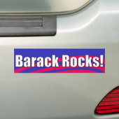 Barack Rocks. Bumpersticker (Op auto)