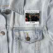 Barack the House. Vierkante Button 5,1 Cm (In situ)