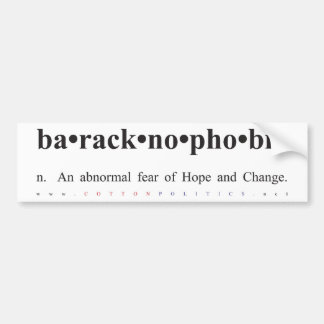 Baracknofobische Bumpersticker