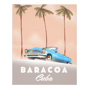 Baracoa Cuba Antieke auto Foto Afdruk