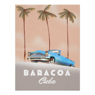Baracoa Cuba Antieke auto Perfect Poster