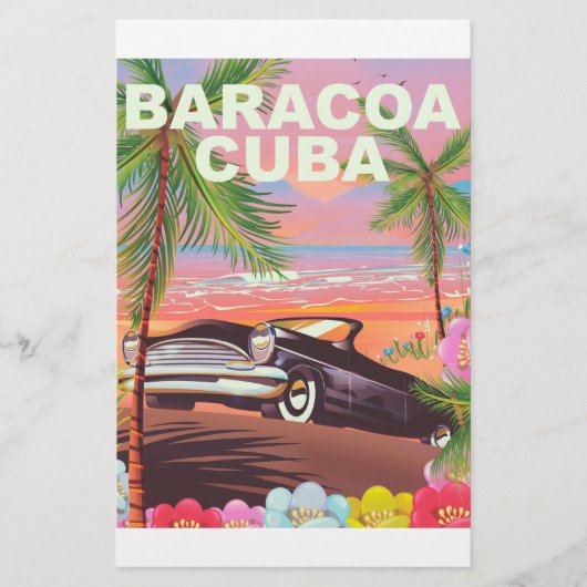 Baracoa Cuba autoreisposter Briefpapier (Voorkant)