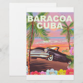 Baracoa Cuba autoreisposter Briefpapier (Voorkant / Achterkant)