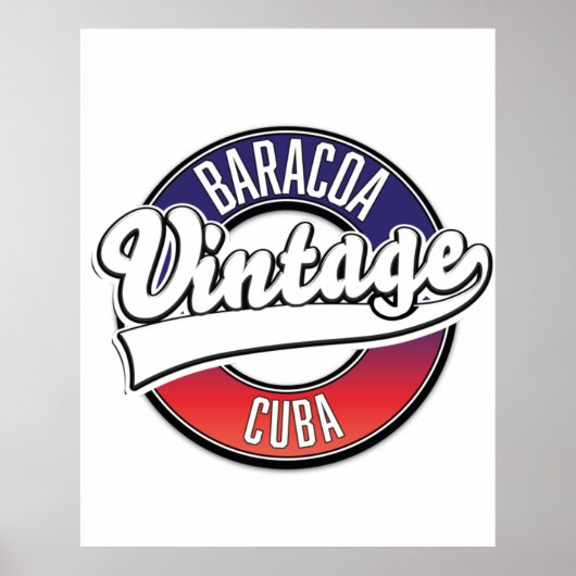 Baracoa cuba  logo poster (Voorkant)
