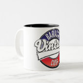 Baracoa cuba  logo tweekleurige koffiemok (Voorkant links)