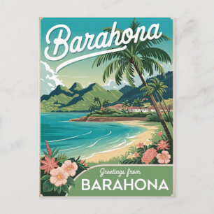 Barahona Dominicaanse Republiek vintage Briefkaart