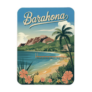 Barahona Dominicaanse Republiek Vintage Magneet