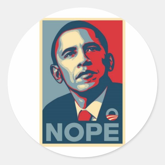 Barak NOPE Ronde Sticker (Voorkant)