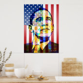 Barak Obama  Patriotic Poster (Cuisine)