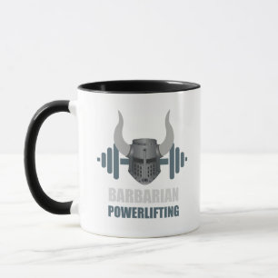 Barbaarse Krijger Powerlifting Workout Mok
