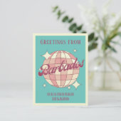 Barbade Caraïbes île vacances Retro Carte postale (Debout devant)