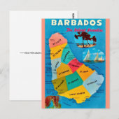 Barbade - Carte postale paradisiaque (Devant / Derrière)