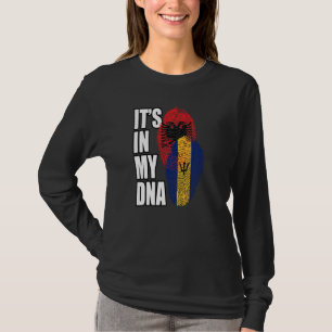 Barbadiaanse en Albanese Mix DNA Vlag Erfgoed T-shirt