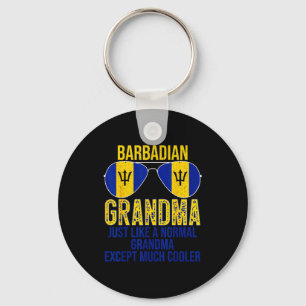 Barbadiaanse oma barbados vlag zonnebril moeder' sleutelhanger
