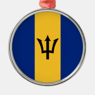 Barbadiaanse vlag (Barbados) (Bajan) Metalen Ornament