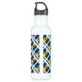 Barbadiaanse vlag betegeld gepersonaliseerd waterfles  (Achterkant)
