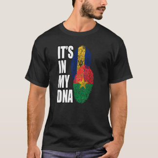 Barbadian en Burkinabé Mix DNA-vlagwerelderfgoed T-shirt