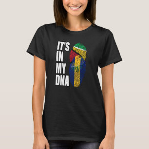 Barbadian en Guyanese Mix DNA-vlagwerelderfgoed T-shirt