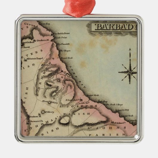 Barbado 2 metalen ornament (Voorkant)