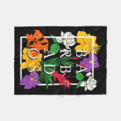 Barbados Bajan Wildflower Pride Floral Fleece Deken (Voorkant (Horizontaal))