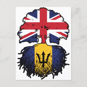 Barbados Barbadian Brits - Brits - Bergoldvlag Briefkaart