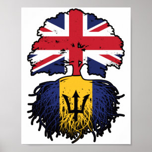 Barbados Barbadian Brits - Brits - Bergoldvlag Poster