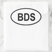 Barbados "BDS" Ovale Sticker (Tas)