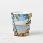 Barbados Beach, Latte Mug (Devant)