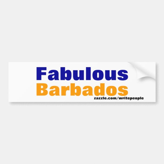 barbados bumpersticker (Voorkant)