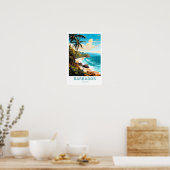 Barbados Caribbean Travel Print (Keuken)