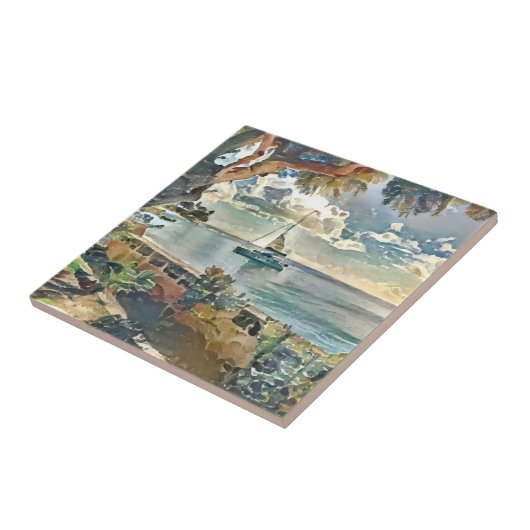 Barbados Ceramic Tile Tegeltje (Zijkant)