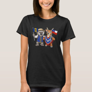 Barbados Chilië Vlag Barbadiaanse Roots Chileense T-shirt