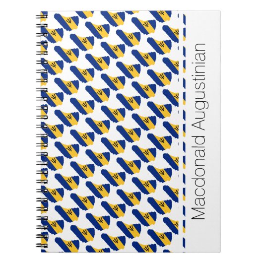 BARBADOS Custom Flag Patriotic Notebook Journal (Devant)
